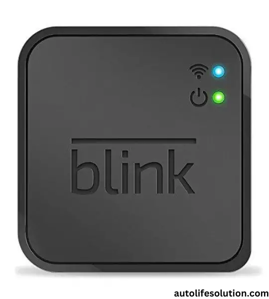 Smartphone displaying Blink support contact options. Concept of seeking assistance for troubleshooting offline Blink Sync Module