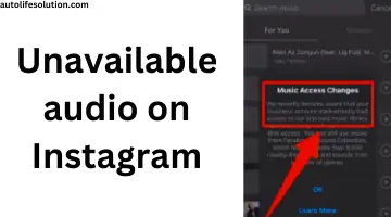 Screenshot of Instagram interface with a notification reading 'Why Instagram Displays “The Song Is Currently Unavailable