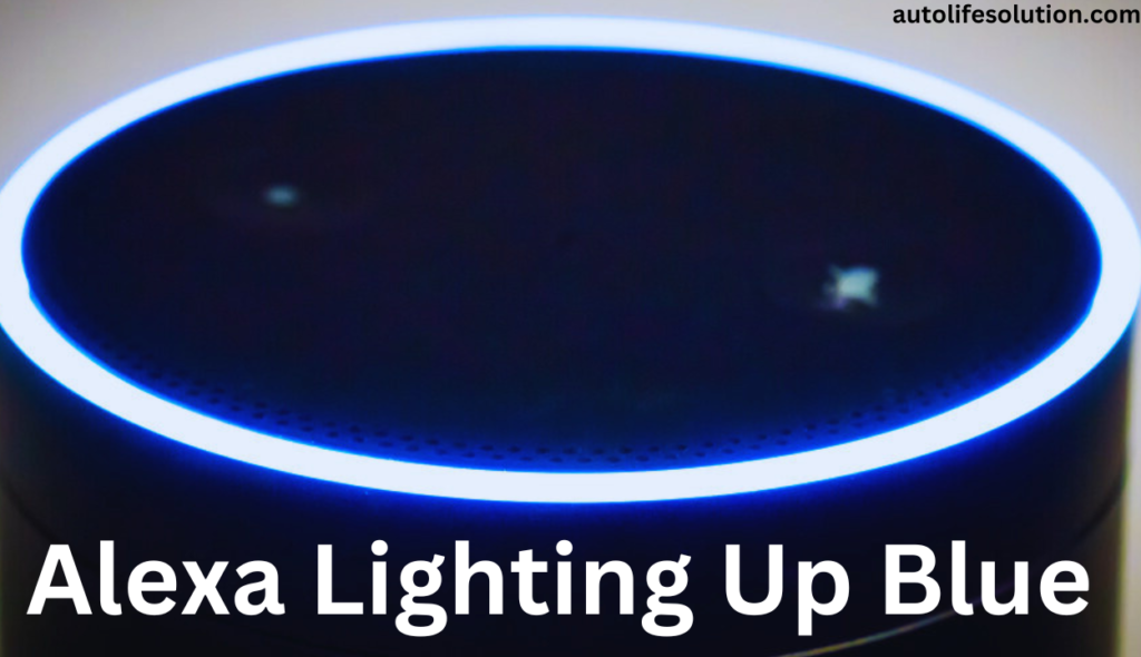 Amazon Alexa device illuminated but not responding, accompanied by the question 'Alexa Lighting Up but Not Responding