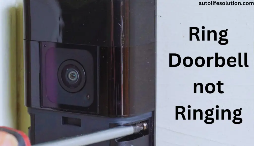 Illustration showing a hand adjusting motion sensitivity settings on a Ring doorbell. Text reads: 'Adjusting Motion Settings on Your Ring Doorbell'
