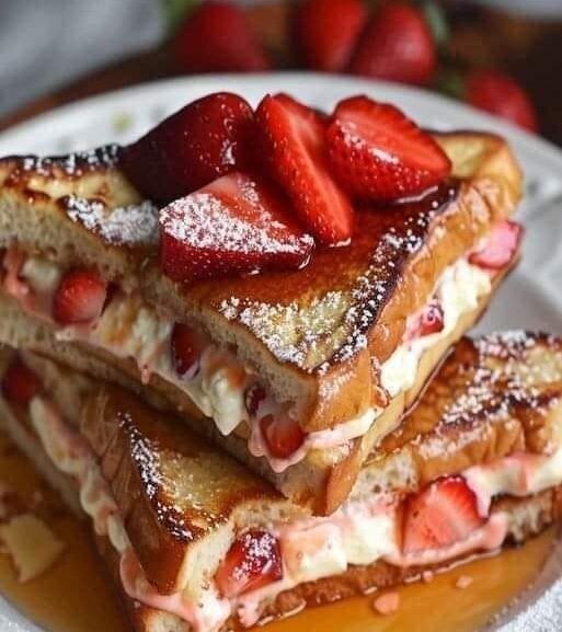 Strawberry Cheesecake Stuffed French Toast