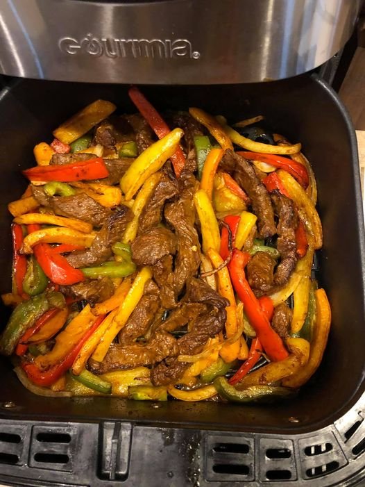 air fryer steak fajitas