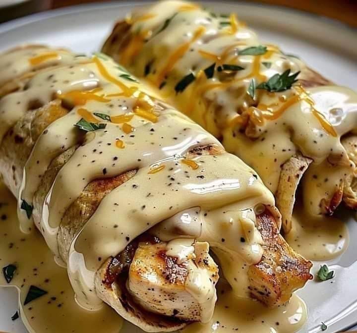 Creamy Chicken Tortilla Wraps